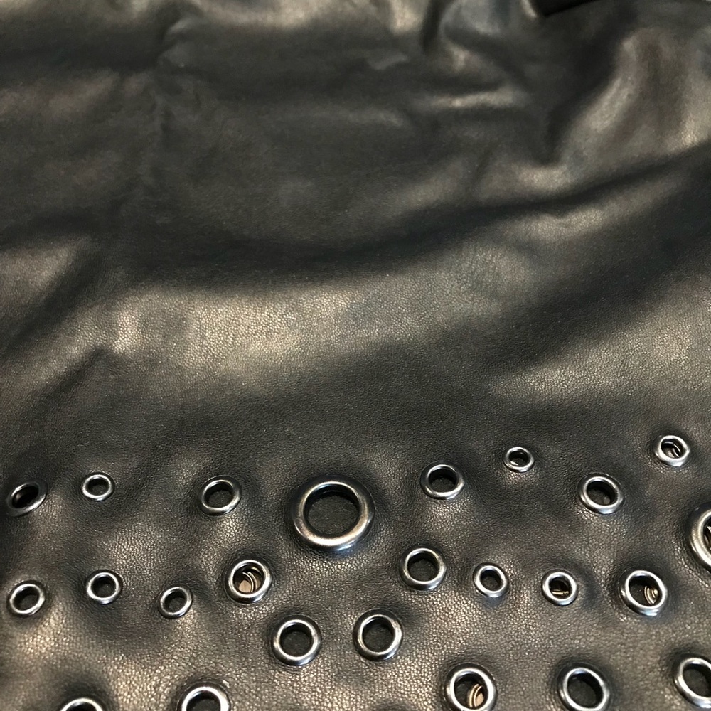 Design Lab Faux Leather Top